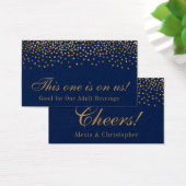 Glam Gold Confetti-Stippen op marinetransportticke Visitekaartjes (Bureau)
