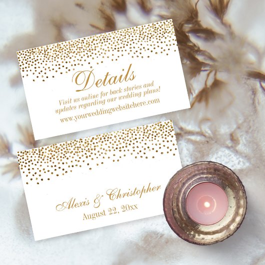 Glam Gold Confetti Stippen Weddenschap - Kaarten
