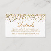 Glam Gold Confetti Stippen Weddenschap - Kaarten (Voorkant)