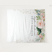 Glam Gold Confetti Sweet 16 Birthday Backdrop Wandkleed (Voorkant (horizontaal))