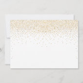  Glam Gold Confetti trouwfoto Bedankkaart (Achterkant)