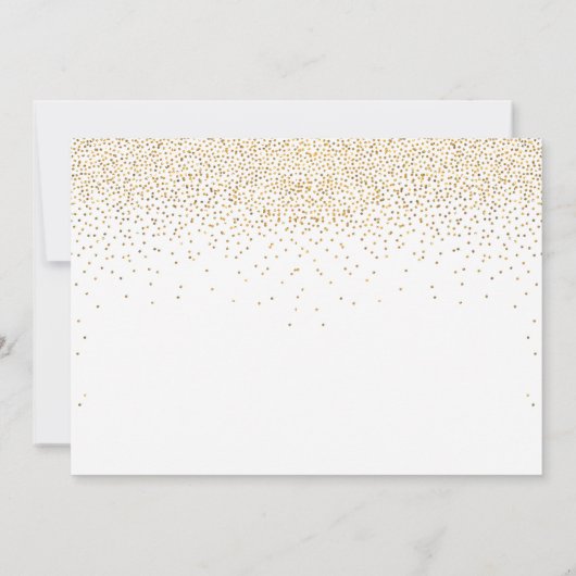  Glam Gold Confetti trouwfoto Bedankkaart (Achterkant)