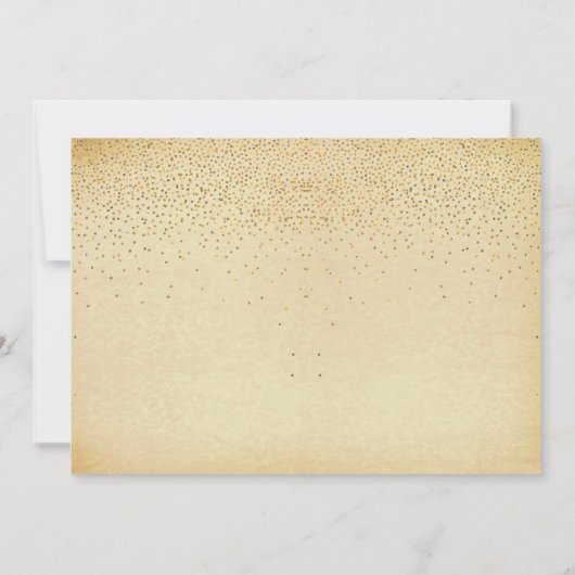  Glam Gold Confetti trouwfoto Save The Date (Achterkant)