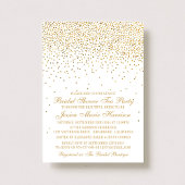 Glam Gold Confetti Vrijgezellenfeest Kaart