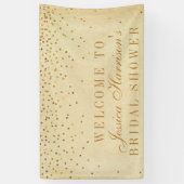  Glam Gold Confetti Vrijgezellenfeest Spandoek (Verticaal)