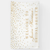 Glam Gold Confetti Vrijgezellenfeest Spandoek (Verticaal)