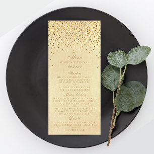  Glam Gold Confetti Wedding Menu