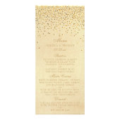Glam Gold Confetti Wedding Menu (Voorkant)