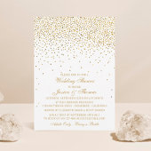  Glam Gold Confetti Wedding Shower Kaart