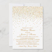  Glam Gold Confetti Wedding Shower Kaart (Voorkant)