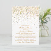  Glam Gold Confetti Wedding Shower Kaart (Staand voorkant)