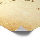  Glam Gold Confetti Wedding Welkomstbord Poster (Hoek)