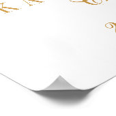  Glam Gold Confetti Wedding Welkomstbord Poster (Hoek)