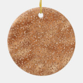 Glam Gold Copper Glitter Leopard Print Keramisch Ornament (Achterkant)