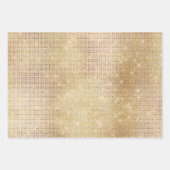 Glam Gold Cream Champagne Diamond Glitz Wedding Inpakpapier Vel (Voorkant 3)