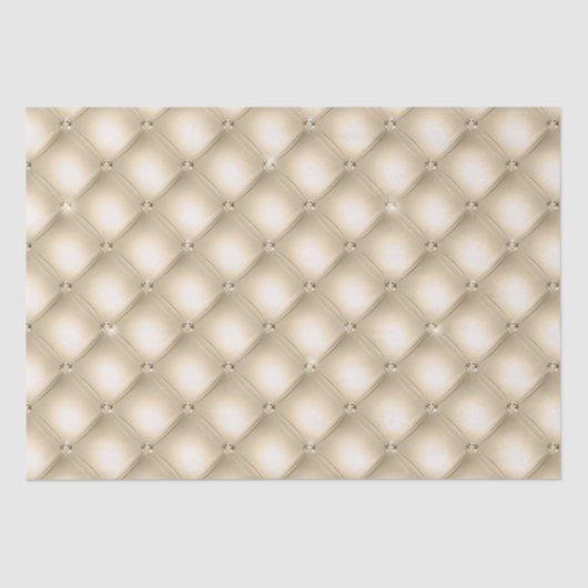 Glam Gold Cream Champagne Diamond Glitz Wedding Tissuepapier (Voorkant)