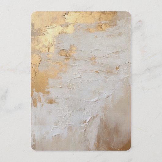 Glam Gold Cream Wit Bruiloft Menu (Achterkant)