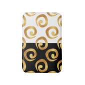 Glam Gold Curls op zwart en wit Badmat (Voorkant Verticaal)