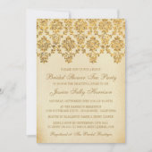  Glam Gold Damask Vrijgezellenfeest Kaart (Voorkant)
