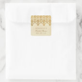  Glam Gold Damask Vrijgezellenfeest Stickers (Tas)