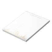 Glam gold deco  gepersonaliseerd kantoorbenodigdhe notitieblok (Linkerzijde)