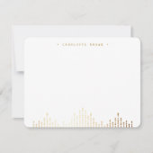 Glam gold deco gepersonaliseerd kantoorbenodigdhe notitiekaartje (Voorkant)