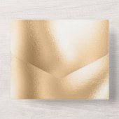 Glam Gold Diamond Kroonluchter All In One Uitnodiging (Achterkant)