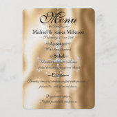 Glam Gold Diamond Kroonluchter Bruiloft Menu (Voorkant)