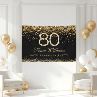 Glam Gold Diamonds 80th Birthday Party Spandoek