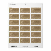 Glam Gold Drips 50 & Fab Birthday-adres Etiket (Full Sheet)