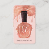 Glam Gold Drives Nail Pools flesmonogram-script Visitekaartje (Voorkant)