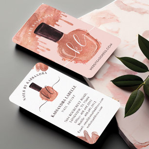 Glam Gold Drives Nail Pools flesmonogram-script Visitekaartje