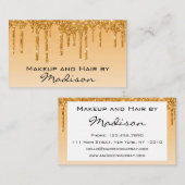 Glam Gold Driving Glitter Drift maakt artiest Visitekaartje (Voorkant / Achterkant)