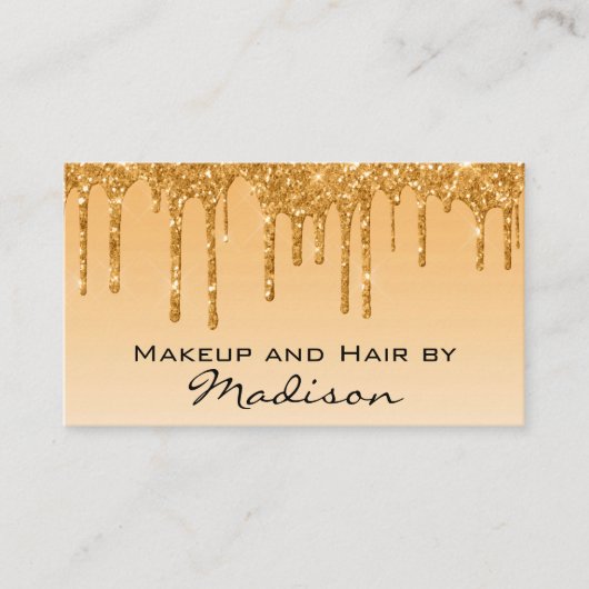 Glam Gold Driving Glitter Drift maakt artiest Visitekaartje (Voorkant)