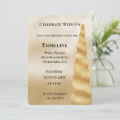 Glam Gold Eenhoorn Verjaardag Kaart (Staand voorkant)