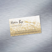 Glam Gold elegant moderne bokeh scissors Magnetisch Visitekaartje (Voorbeeld)