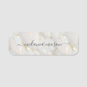 Glam Gold Elegant Opal Stone Edelsteen Naamplaatje (Voorkant)