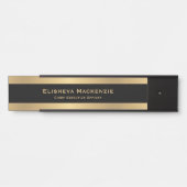 Glam Gold en Black Deurborden Naam Bord Deurbordje (Voorkant)