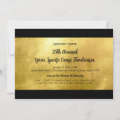 Glam Gold en Black Elegant inzamelingsactie Kaart (Voorkant)