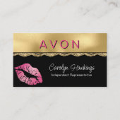 Glam Gold en Black Independent Rep Avon Visitekaartje (Voorkant)