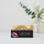 Glam Gold en Black Independent Rep Avon Visitekaartje (Staand voorkant)