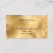 Glam Gold en Black Independent Rep Avon Visitekaartje (Achterkant)