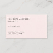 Glam Gold en Roze Abstract Vrouwelijk Visitekaartj Visitekaartje (Achterkant)