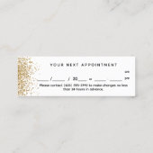 Glam Gold Eye Lashes Brow Beauty Bar Afspraak Mini Visitekaartje (Achterkant)