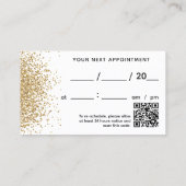 Glam Gold Eye Lashes Brow Beauty Bar Afspraak Visitekaartje (Achterkant)