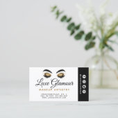 Glam Gold Eye Lashes Brow Beauty Bar Afspraak Visitekaartje (Staand voorkant)