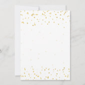Glam Gold Faux Folie Stippen Sweet 16 Party Kaart (Achterkant)