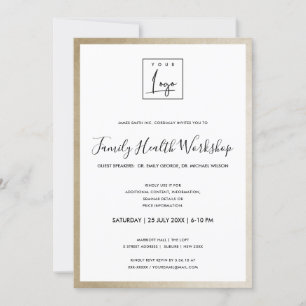 GLAM GOLD FAUX FOLIE UW LOGO GALA-GEBEURTENIS KAART