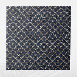 Glam Gold Fish Schalen Navy Blauw Tegeltje
