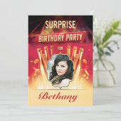 Glam Gold-flessen verrassende foto op feestdag Kaart (Staand voorkant)